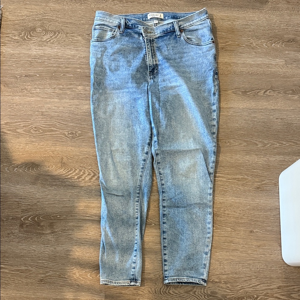 Abercrombie & Fitch Light Blue High Rise Super Skinny Jeans